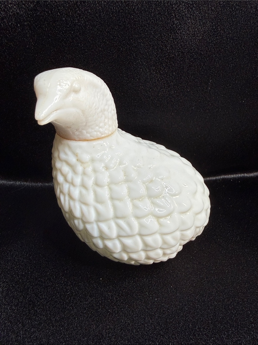 Avon Milk Glass Partridge Cologne Bottle